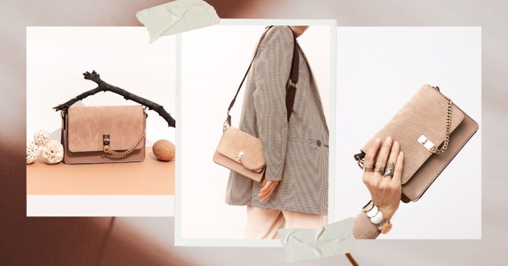 beige minimalist new bags collection facebook ad